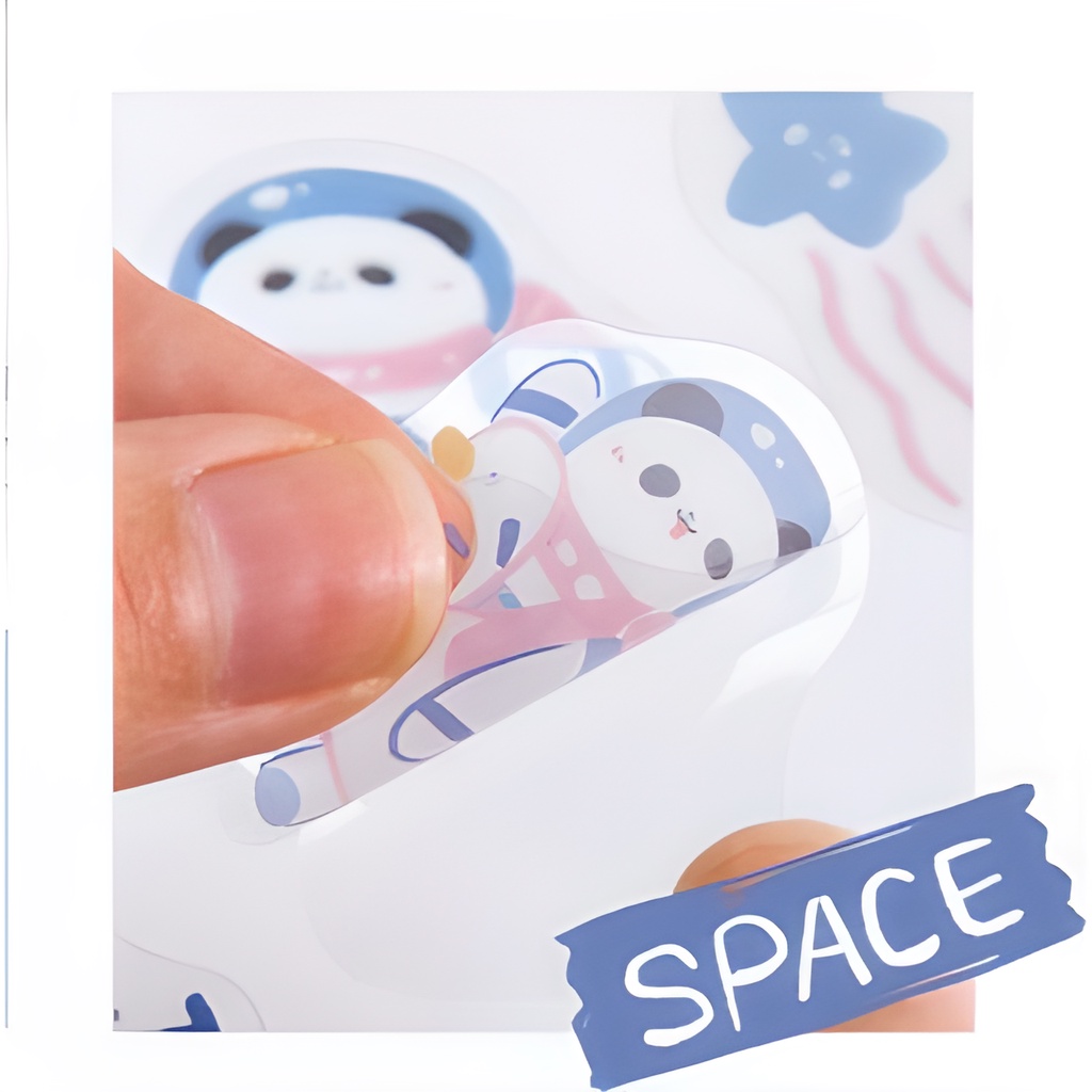 Sticker cute dán mũ bảo hiểm dán sổ set 40 nhãn dán chống nước hình động vật dễ thương HD130 - K50.