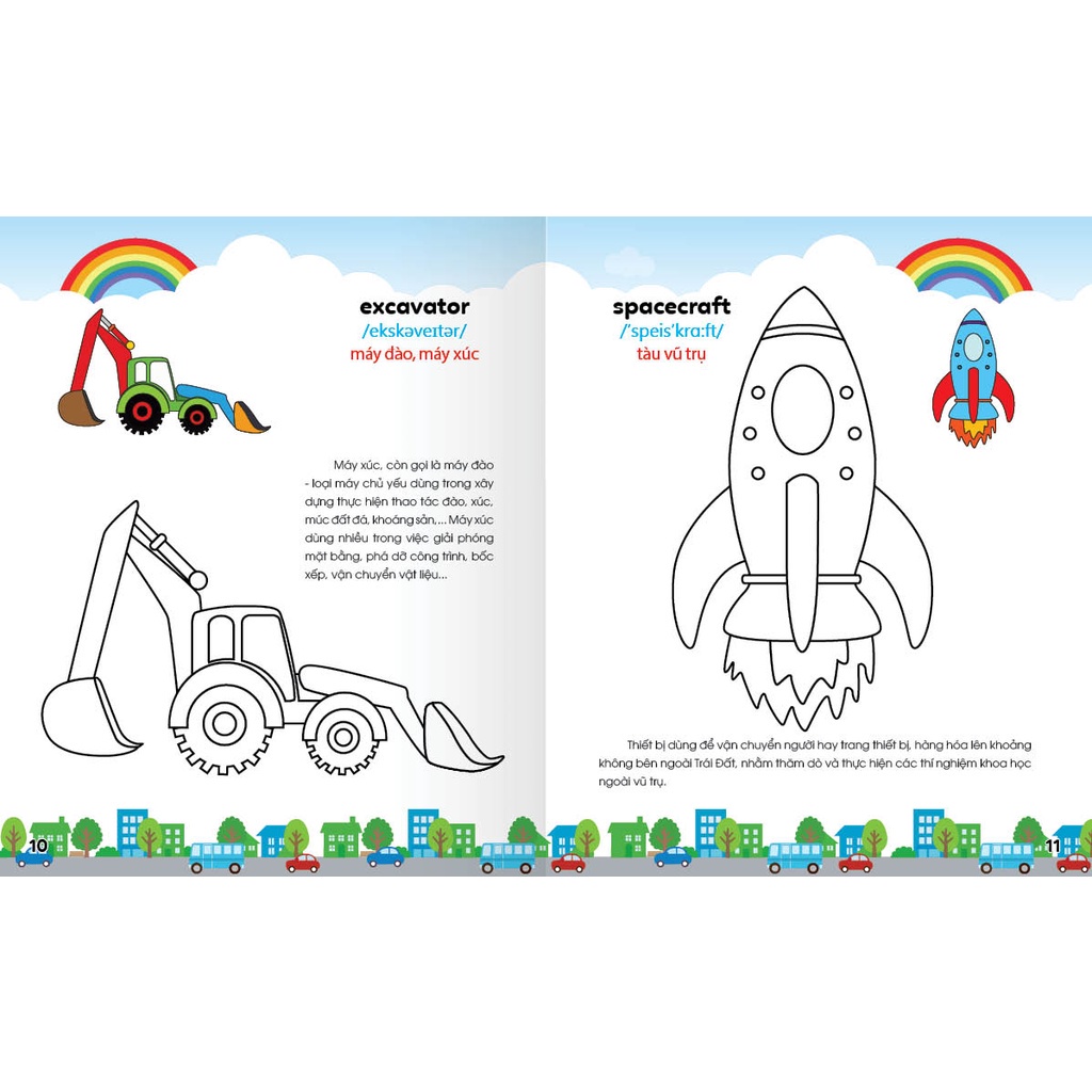 Ảnh Sách - Colouring 365 ngày Tô màu - KHÁM PHÁ THẾ GIỚI PHÁT TRIỂN TRÍ TUỆ - Giao thông, Đồ dùng gia đình, Học sinh (Tập 4) 4
