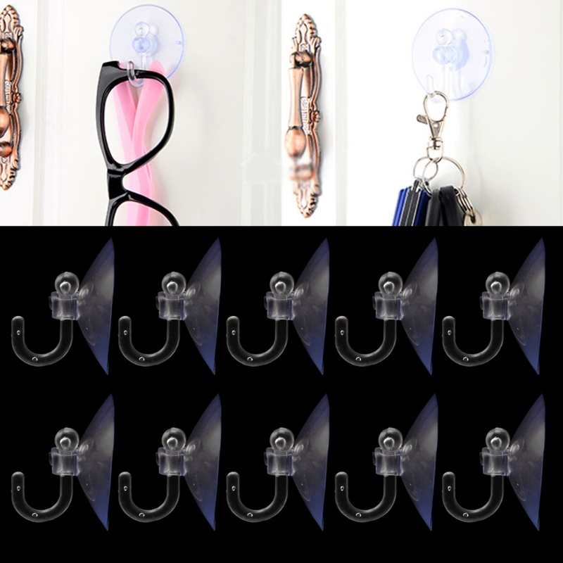 Set 10 Móc Hít Tường Chân Không Treo Đồ Tiện Dụng