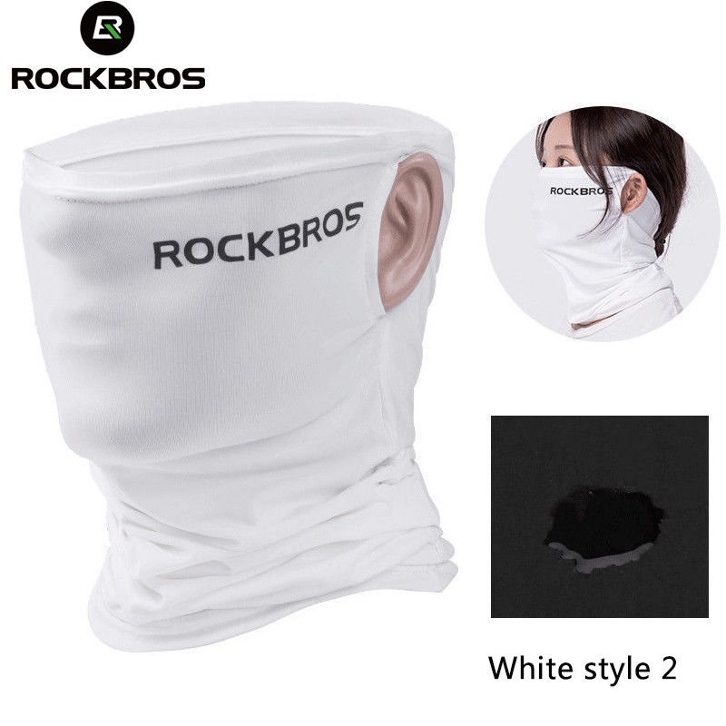 Rockbros Cổ Gaiter Mặt nạ, Khăn làm mát thoáng khí bằng lụa băng để đi câu cá đi bộ đường dài