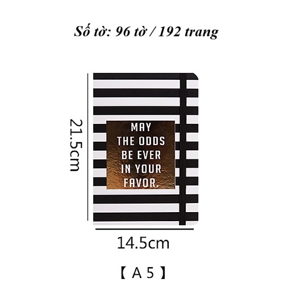 Sổ ghi chép A5 dễ thương cute dày 192 trang MIKIREI bìa cứng kẻ ngang mẫu handmade