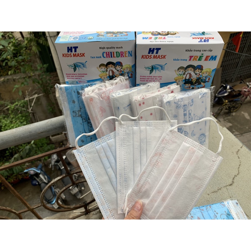 Hộp 50 Khẩu Trang Y TẾ BÉ, Dành Cho Bé, Khẩu Trang Em Bé
