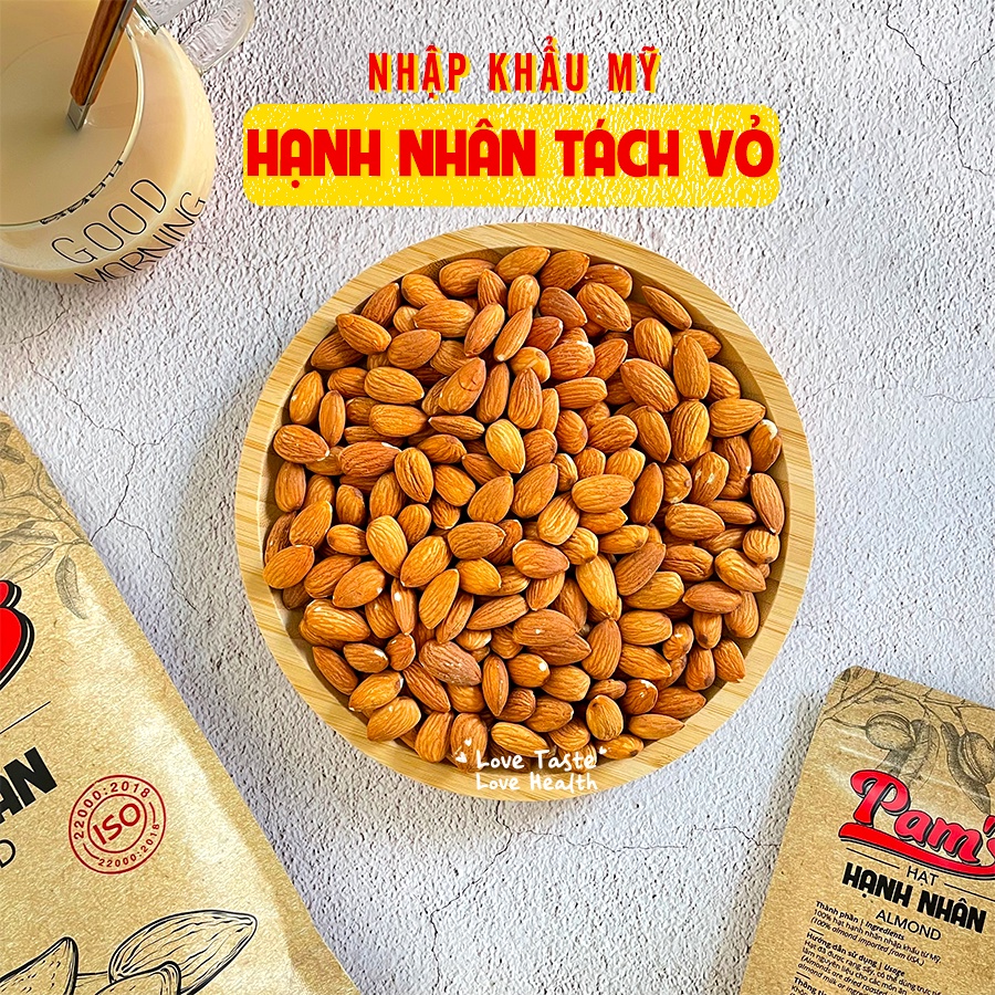 Hạnh Nhân Mỹ Tách Vỏ Nhập Khẩu Pams - Giàu Đạm, Vitamin, Dùng Ăn Kiêng, Mẹ Bầu