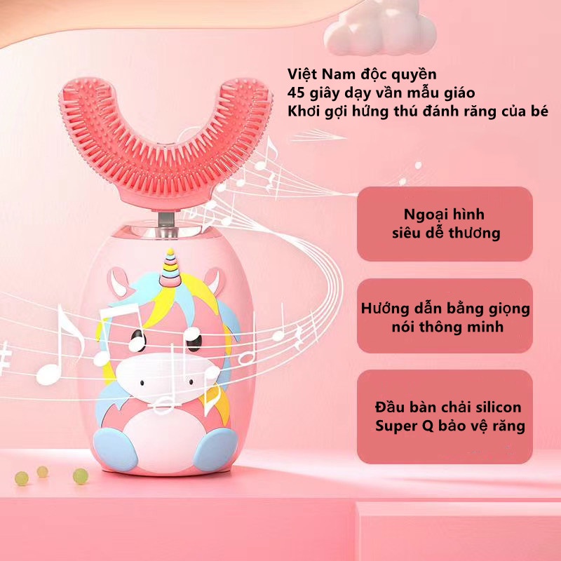 Ảnh Bàn chải đánh răng điện APIYOO C02 thiết kế hình chữ U có giọng nói có thể sạc lại 2