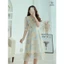 ĐẦM XÒE VOAN HOA SANG TRỌNG - THỜI TRANG TÔN DÁNG , SANG CHẢNH QUÝ PHÁI CHO CÁC NÀNG HIYU FASHION