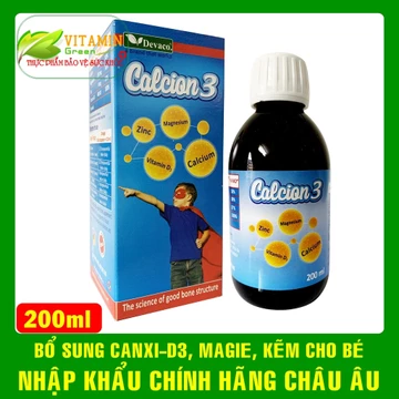 CALCION 3 Bổ sung Canxi magie Vitamin D3 K2 cho bé giúp bé phát triển chiều cao | Nhập khẩu chính hãng Châu Âu