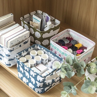 Foldable Fabric Home Organizer Large capacity storage basket School office stationery