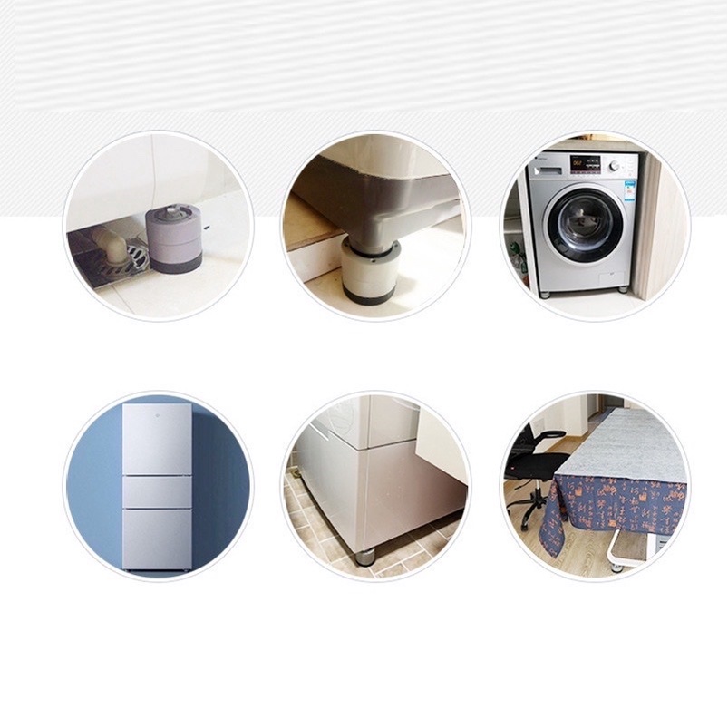 Combo 4 Chân Đế Máy Giặt TakyHome, Miếng Đệm Cao Su Lót Chân Máy Giặt Chống Ồn, Chống Rung, Tiện Dụng, An Toàn. 5960