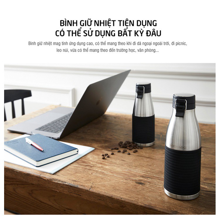 Bình Giữ Nhiệt LocknLock Cylinder Bottle Tumbler LHC4145SLV 430ML - K-MALL