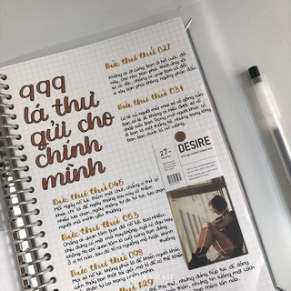 Sổ còng bìa nhựa cứng kèm giấy & 4 tab phân trang Binder Note
