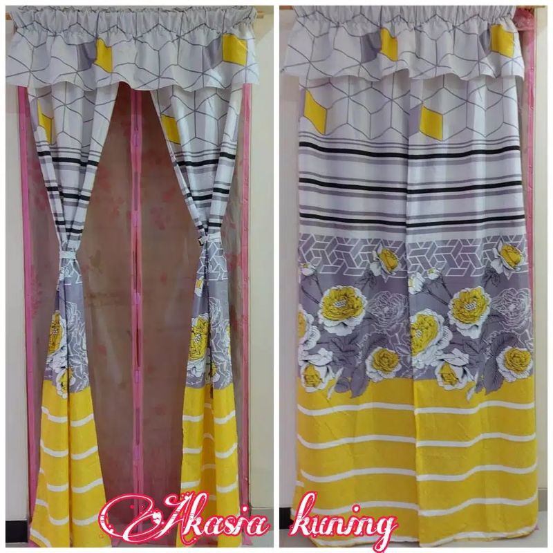 Rèm Cửa Dây Rút 2 Màu Vàng Acacia | Shopee Việt Nam