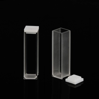Cuvette thạch anh, Máy quang phổ Cuvettes Chiều dài đường đi 10 mm, Chiều cao 45mm, Dung tích 3,5 ML - 2 CÁI
