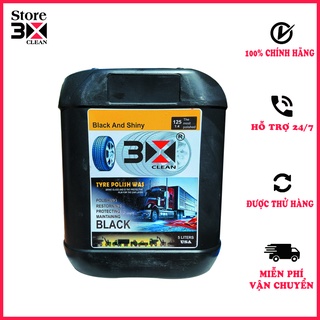 NƯỚC DƯỠNG LỐP CAO SU LÀM BÓNG LỐP XE Ô TÔ XE MÁY 3X CLEAN 5 LÍT ĐEN HƠN BÓNG HƠN BỀN HƠN