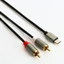 Loa YRBWD Type C đến 2 RCA 1m USB C Dòng âm thanh Dây Aux