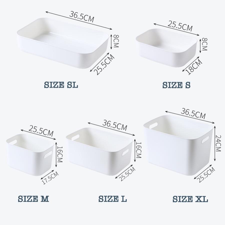 Hộp Đựng Đồ Có Nắp Enoda Home Màu Trắng Cao Cấp Để Bàn Decor Nhiều Kích Thước Q003