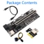 Btsg PCI cho Express Riser Card PCIe có màn hình nhiệt độ Bộ chuyển đổi USB 3 0 cho Min