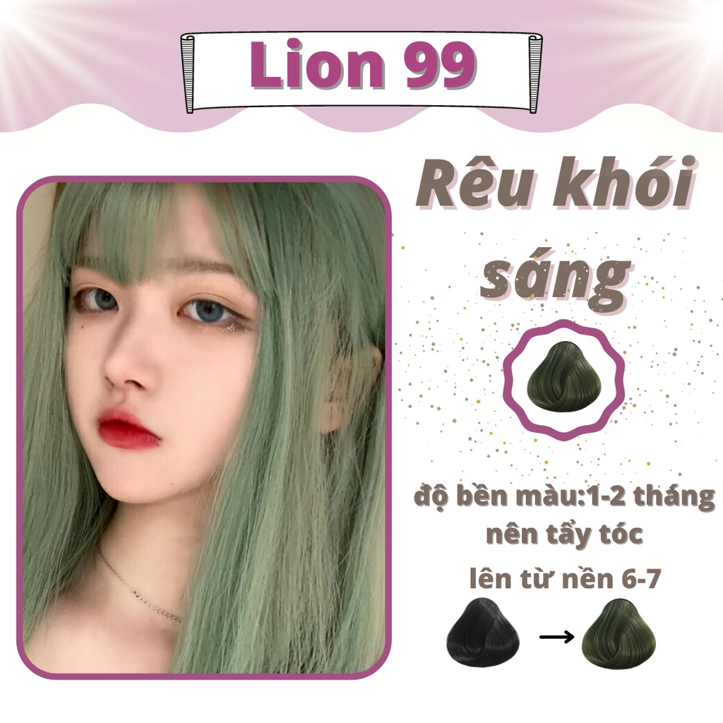 Thuốc Nhuộm Tóc Màu Xanh Rêu Khói Sáng Nhuộm Tóc Màu Xanh Tại Nhà Tặng Oxy  Găng Tay Mũ Ủ | Shopee Việt Nam