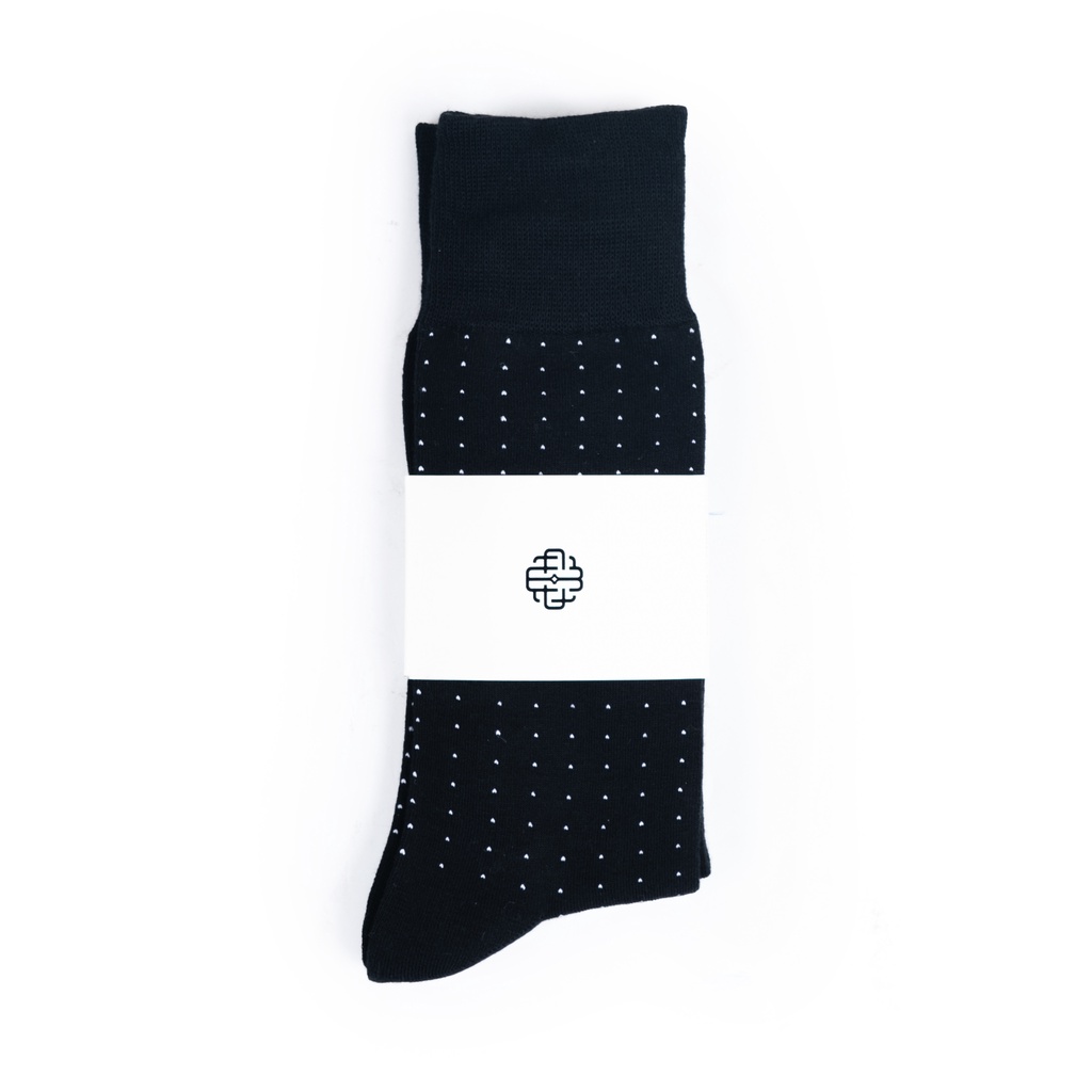 Ảnh Tất Cổ Cao Mang Giày Tây, Chấm Bi Nhỏ 4 Màu - Cotton Co Giãn Thấm Hút Tốt - Thương Hiệu Be Classy 1