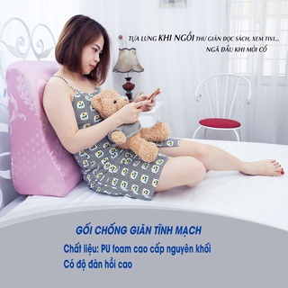 Gối Kê Chân Hanako Cao 25cm và 28cm – Giải Pháp Ngủ Ngon Cho Người Giãn Tĩnh Mạch, Vọp Bẻ