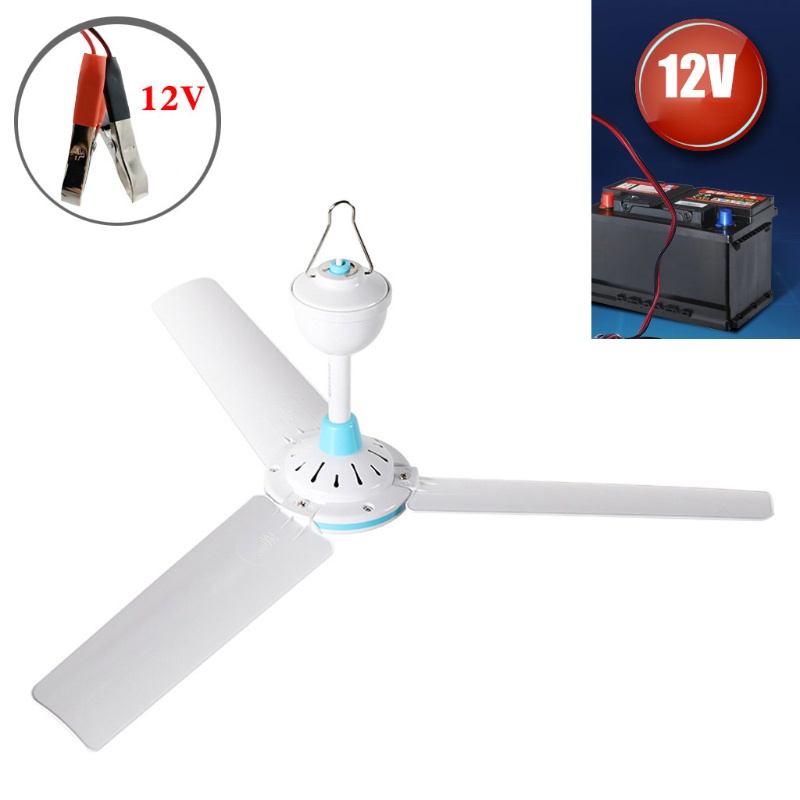 Quạt treo trần Moon Tắt tiếng Quạt làm mát không khí 12V cho giường gia đình Văn phòng Cắm trại ngoài trời