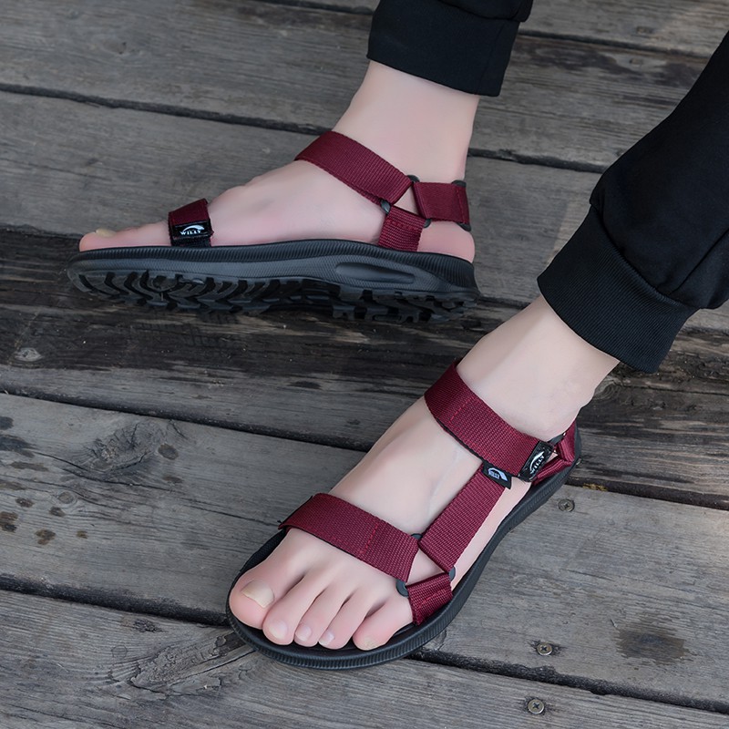 35 ~ 48Couple Sandal Harajuku ulzzang giày đi biển thời trang hàn quốc Xăng đan nhẹ Dép Sandal đơn giản