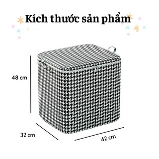 Túi đựng chăn kẻ caro,đựng quần áo cỡ lớn,túi đựng đồ gấp gọn chống nước thông minh { H }