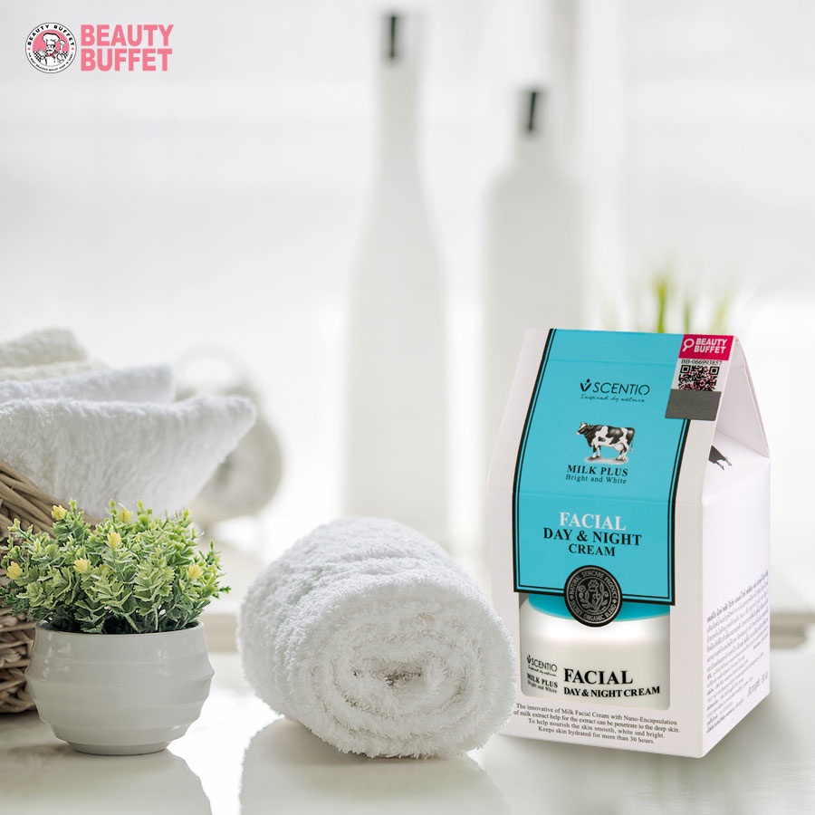 Ảnh Kem dưỡng sáng da mặt ngày và đêm Scentio Milk Plus Bright And White Facial Day & Night Cream 50ml 3