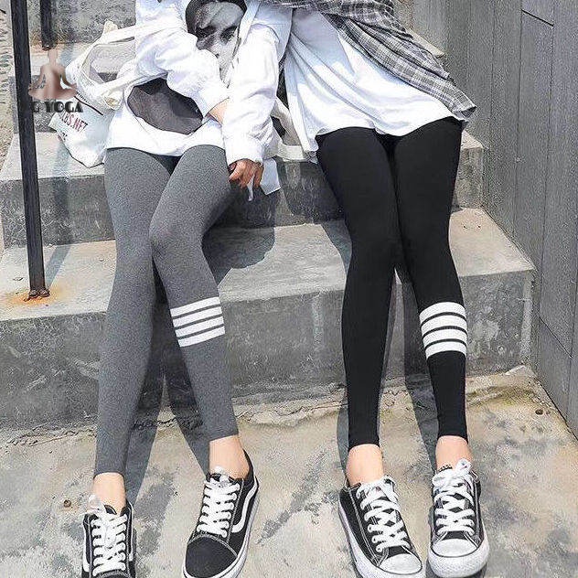 Quần Legging Yoga Nữ High-Waist, co giãn tốt, phong cách thể thao thời trang Hàn Quốc