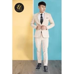 Áo vest kem form ôm body chất vải kaki mềm mịn (áo lẻ không quần) tặng cà vạt đen và hộp đựng carton làm quà — ảnh 3