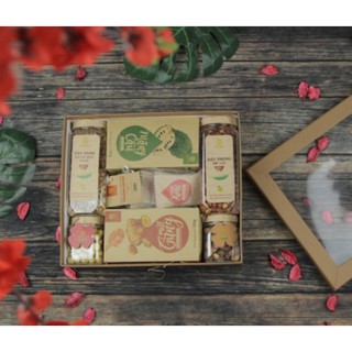 Giỏ Quà Tết Healthy Cao Cấp Set 01– Hạt & Trái Cây Sấy Dinh Dưỡng, Ít Ngọt, Tốt Cho Sức Khỏe | Hải Long Food