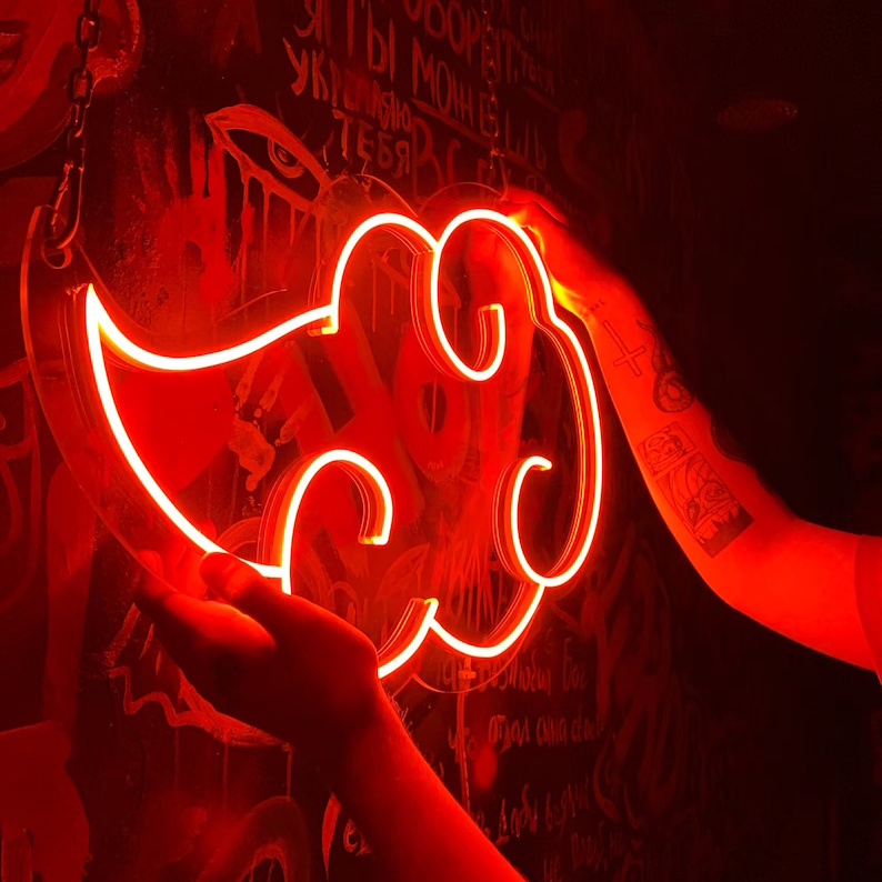 Đèn Trang Trí Naruto Akatsuki LED Neon Sign - Đèn decor phòng, đèn tiktok