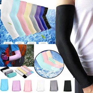 Chất Lượng Cao - 1 Cặp Tay Thể Thao - Găng Tay Dài Chống Tia UV Chống Nắng - Tay Kem Chống Nắng Ice Silk - Bảo Vệ Tay - Dây Tay Nửa Ngón Tay
