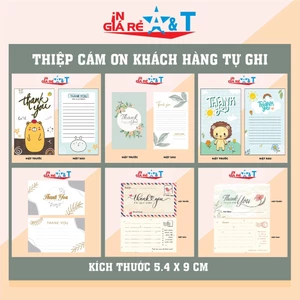 THẺ CẢM ƠN/THANKS CARD - NỘI DUNG TỰ VIẾT - HÀNG CÓ SẴN 100 CÁI