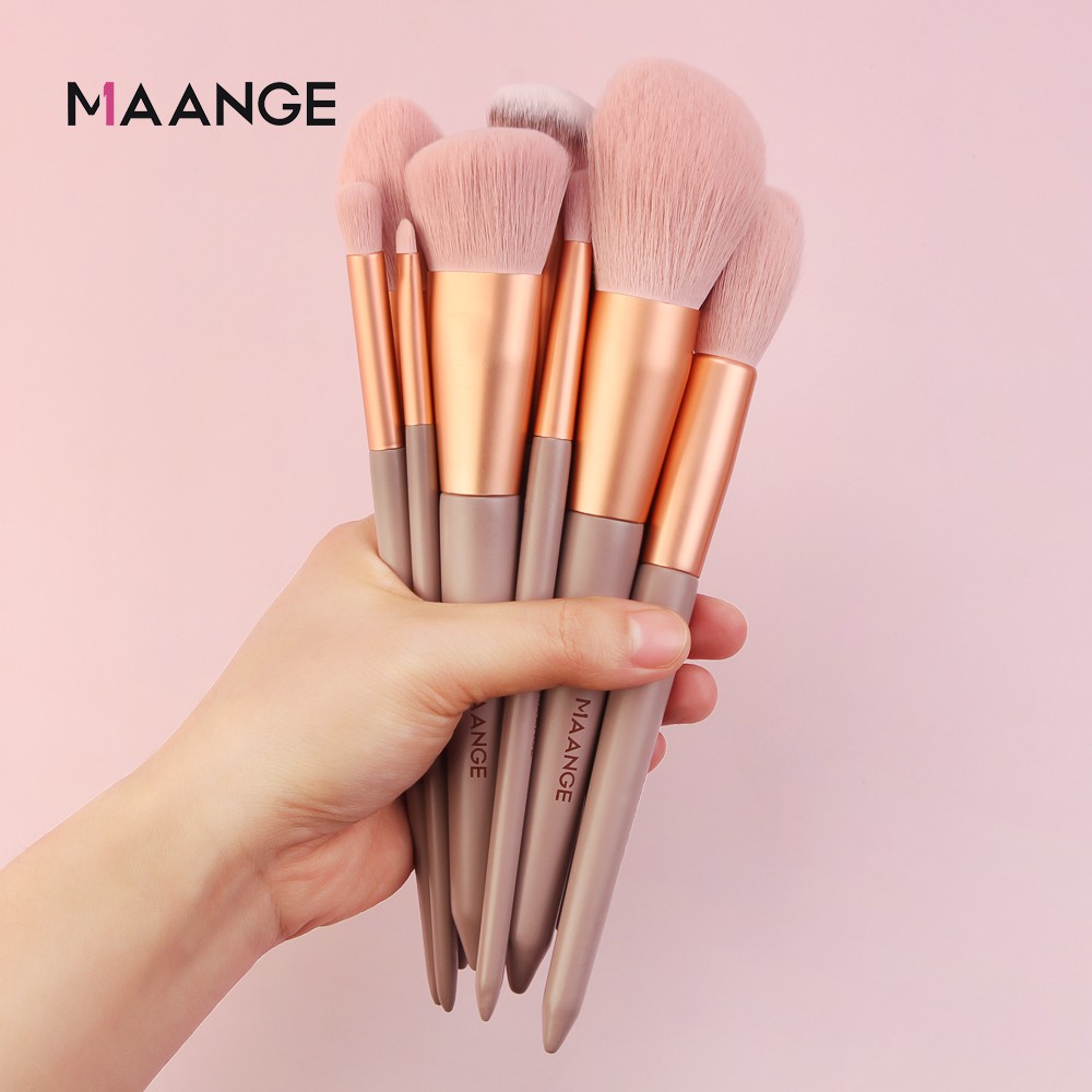 Bộ 13 Cọ Trang Điểm MAANGE Phấn Má Hồng Dạng Bột Mềm Phấn Mắt Highlight Có Túi Đựng 5877