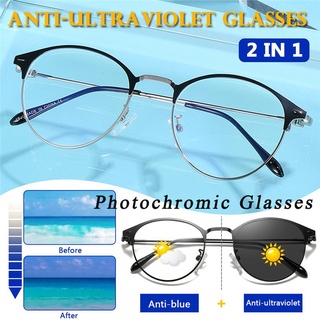 Kính mắt photochromic chống bức xạ chống tia xanh kính râm cổ điển dành cho nam nữ