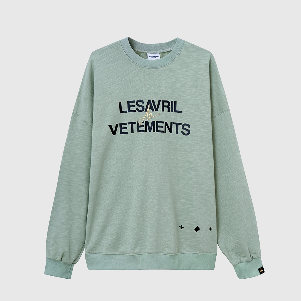 [Mã BMLTB200 giảm đến 100K đơn 499K] Áo Sweatshirt Lesavril de Vetements D sur LV Greenish