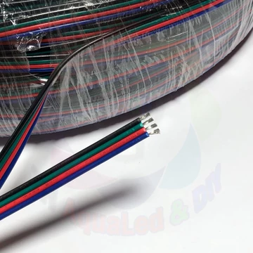 Dây điện 4 hàng 4 pin nhiều kích thước, dây điện bẹ dùng cho 3 kênh RGB/4 kênh WRGB cho đèn led điện tử thiết bị điện
