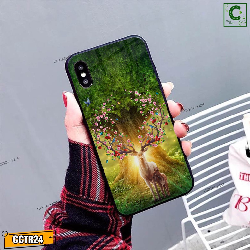 Ốp iphone Mẹ con hươu lộc lá sung túc - 6/6plus/6s/6splus/7/7plus/8/8plus/x/xr/xs/11/12/13/pro/max/plus/promax