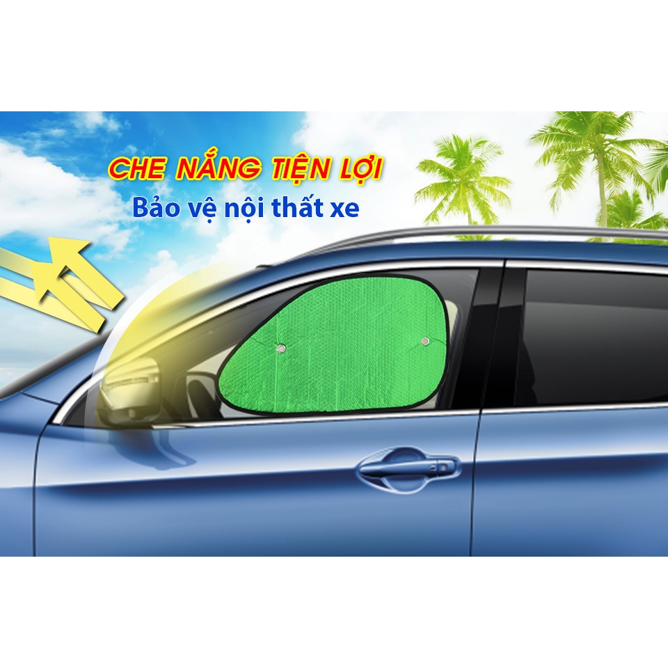 Combo 2 Tấm Che Nắng Ô Tô Kính Hông Xốp Loại Dày CIND NB BST-11035 (38x65 cm)