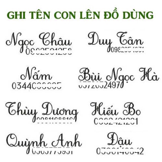 [Tên+SĐT] Con dấu ghi tên bé | Shopee Việt Nam