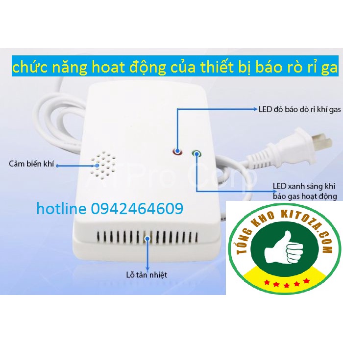 máy báo động rò rỉ gas, khí độc: chống cháy nổ và ngạt thở bằng cảm biến-bảo hành 12 tháng