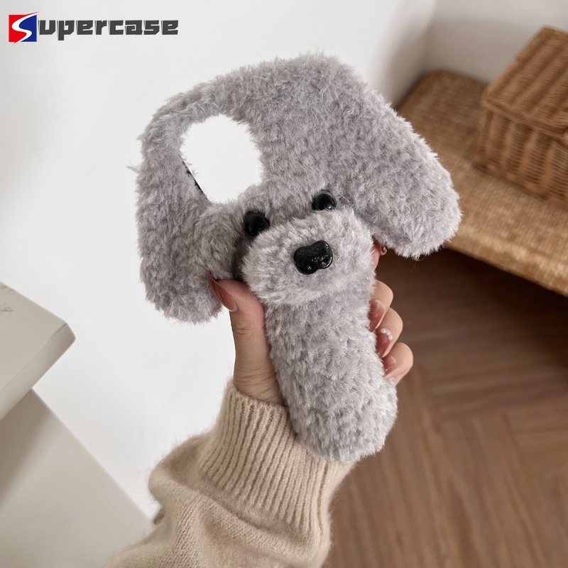 Ốp lưng chó sang trọng 3D cho Realme C75X C75 Note 60 50 V50 V50S C67 C65 C21 C21Y C15 C12 C11 C3 C2 C1 5G 4G Vỏ điện thoại mềm hình bông hoạt hình dễ thương