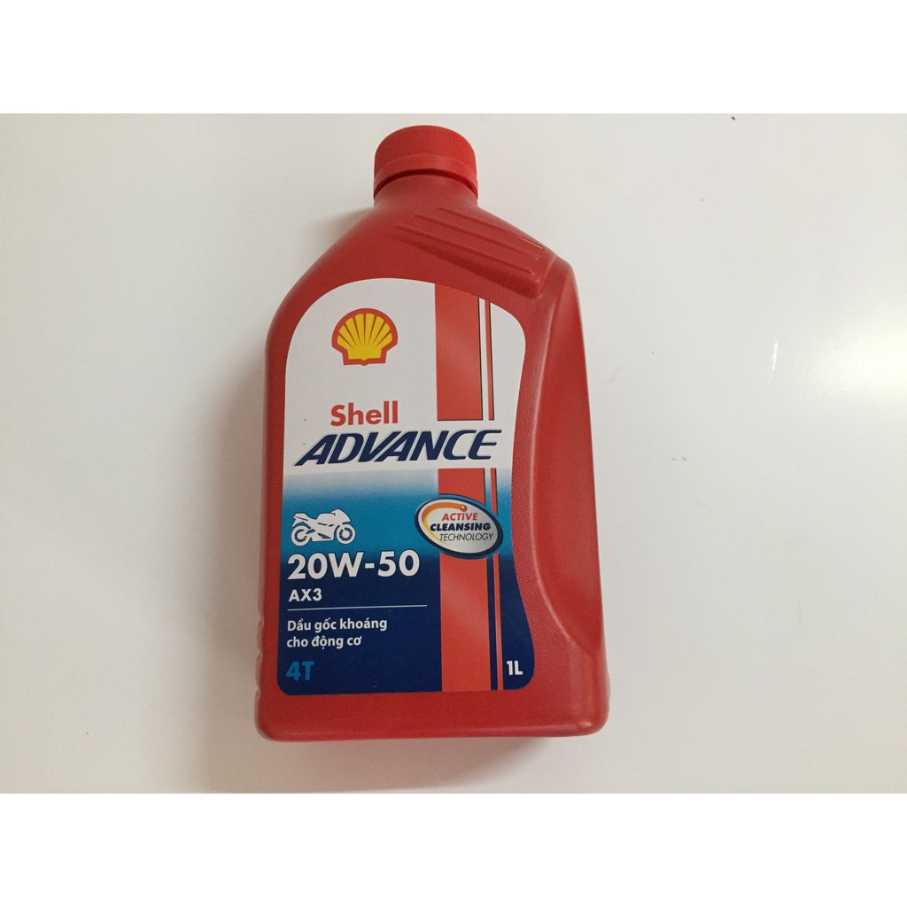 Dầu nhớt Shell Advance Đỏ AX3 20W50 1L | Shopee Việt Nam