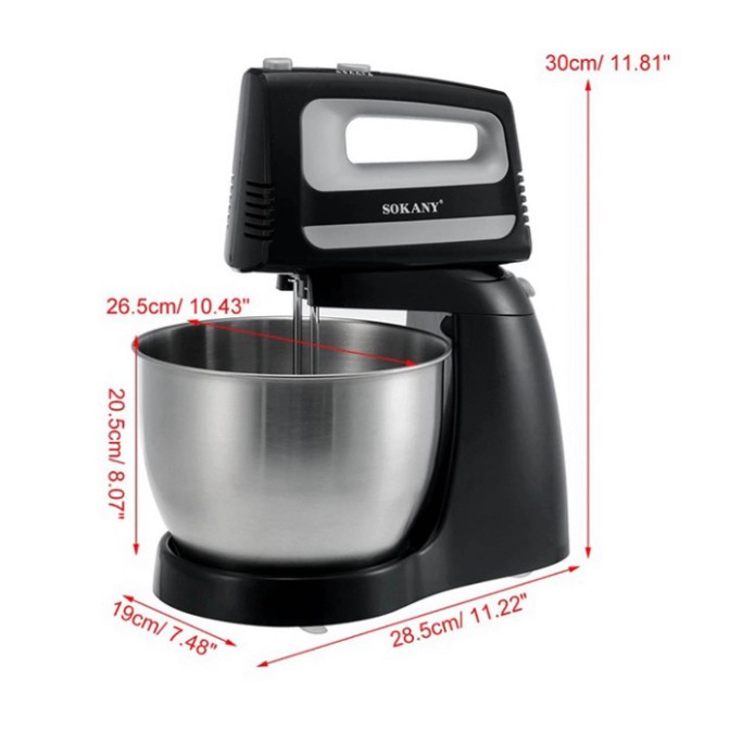 Máy đánh trứng để bàn, máy trộn bột DORON 400W công suất cao, 5 tốc độ, thố inox dung tích 3.5l