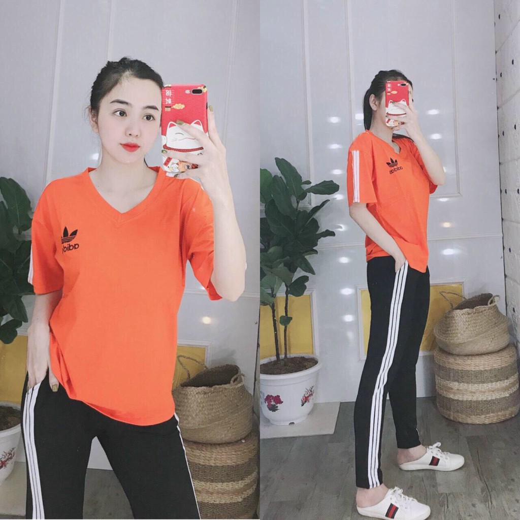 Đồ bộ đồ mặc nhà nữ bigsize 45 -85kg Đồ bộ nữ cotton co giãn ESHOP DB11 thể thao Sét bộ thun nữ đẹp mùa hè quần dài