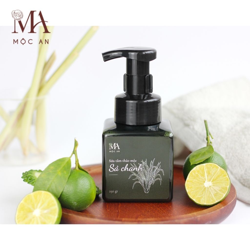 Ảnh Sữa Tắm Thảo Mộc Tinh Dầu Sả Chanh Mộc An Chiết Xuất Tự Nhiên, Giảm Mụn Ngừa Rôm Sảy 250g 3