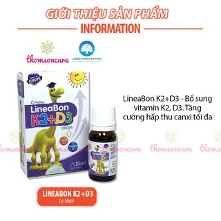 D3 K2 Lineabon bổ sung vitamin d3 cho trẻ sơ sinh, giảm còi xương d2k3 ...