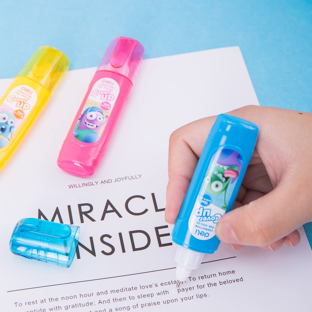 Ảnh Bút Xóa Nước 12ml Deli Bút Xóa Sạch Nhanh Khô An Toàn Sử Dụng Thuận Tiện Học Sinh Sinh Viên Văn Phòng 2