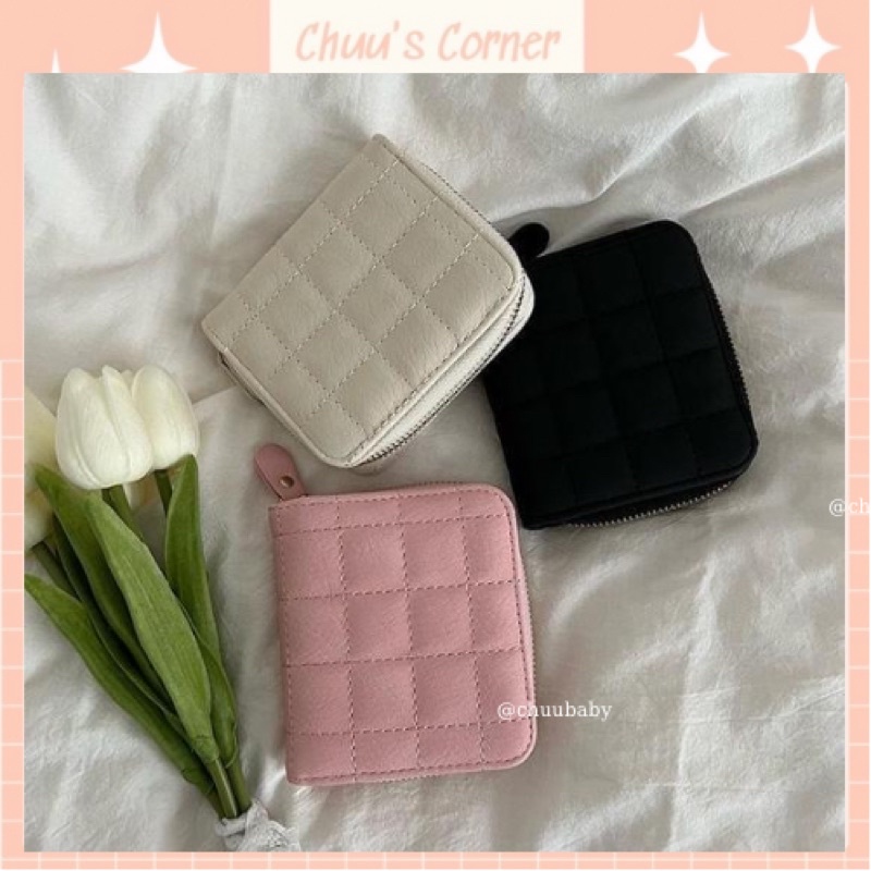 Ví ngắn nữ mini cầm tay phong cách retro hàn quốc