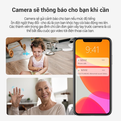 Ảnh Camera wifi ezviz h6 3k độ phân giải 3K 5.0MP phát hiện người bằng AI & giọng gói 3